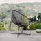 Armen Living Acapulco Indoor Outdoor Steel Papasan Lounge Chair with Black Rope LCACSIBL - alternate 5